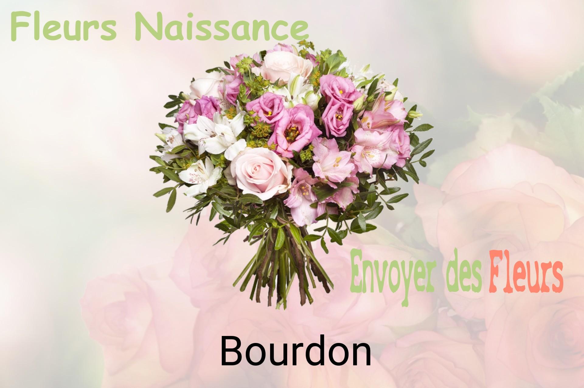 Bouquet de fleurs de naissance livré à Bourdon